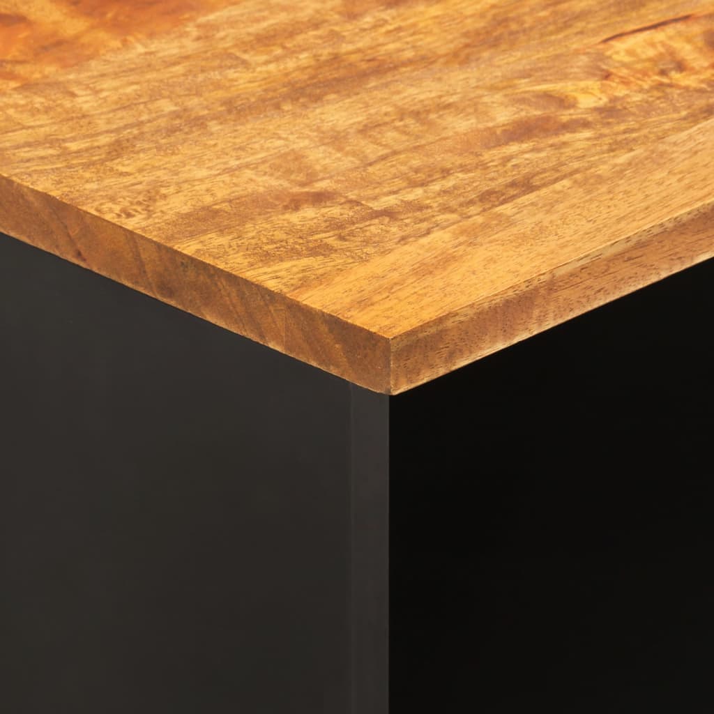 vidaXL Έπιπλο Τηλεόρασης Καφέ/Μαύρο 100x33,5x46 εκ. Μασίφ Ξύλο Μάνγκο