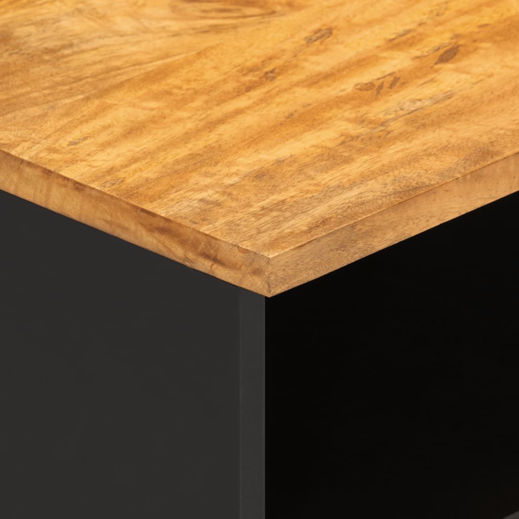 vidaXL Έπιπλο Τηλεόρασης Καφέ/Μαύρο 80x33,5x46 εκ. Μασίφ Ξύλο Μάνγκο