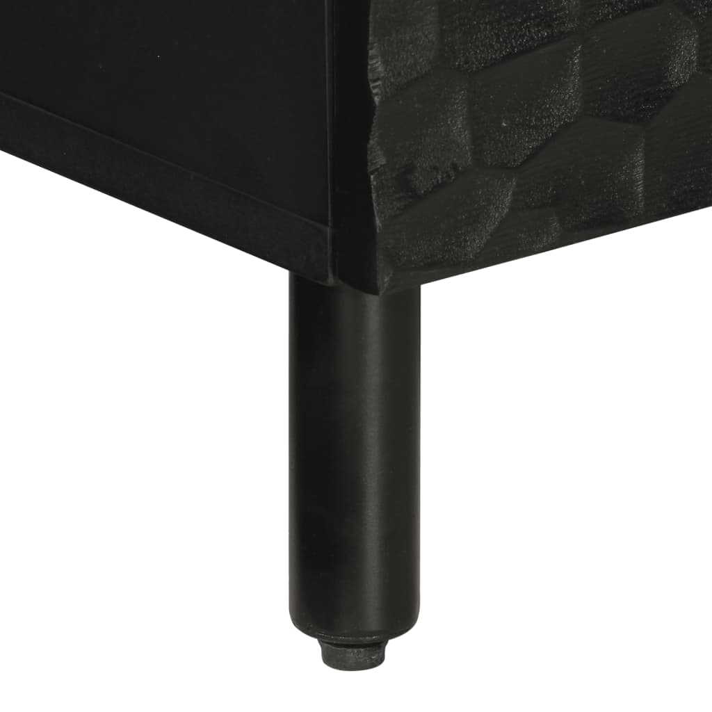 vidaXL Έπιπλο Τηλεόρασης Μαύρο 70 x 33 x 46 εκ. από Μασίφ Ξύλο Μάνγκο