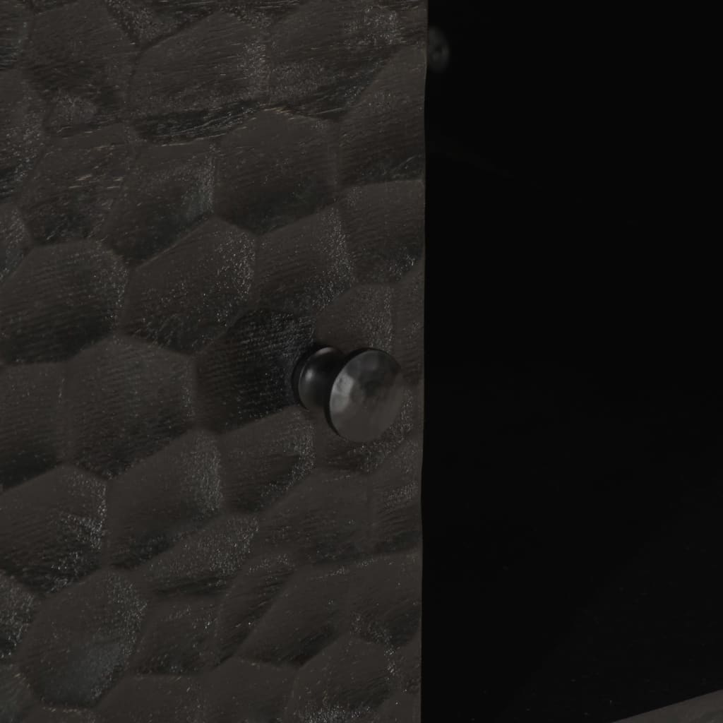 vidaXL Τραπεζάκι Σαλονιού Μαύρο 80 x 50 x 40 εκ. από Μασίφ Ξύλο Μάνγκο