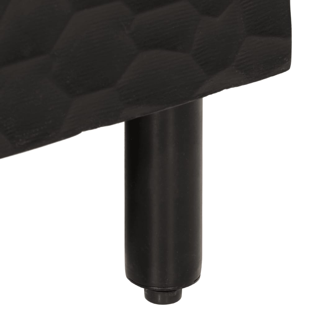 vidaXL Κομοδίνο Μαύρο 50 x 33 x 60 εκ. από Μασίφ Ξύλο Μάνγκο