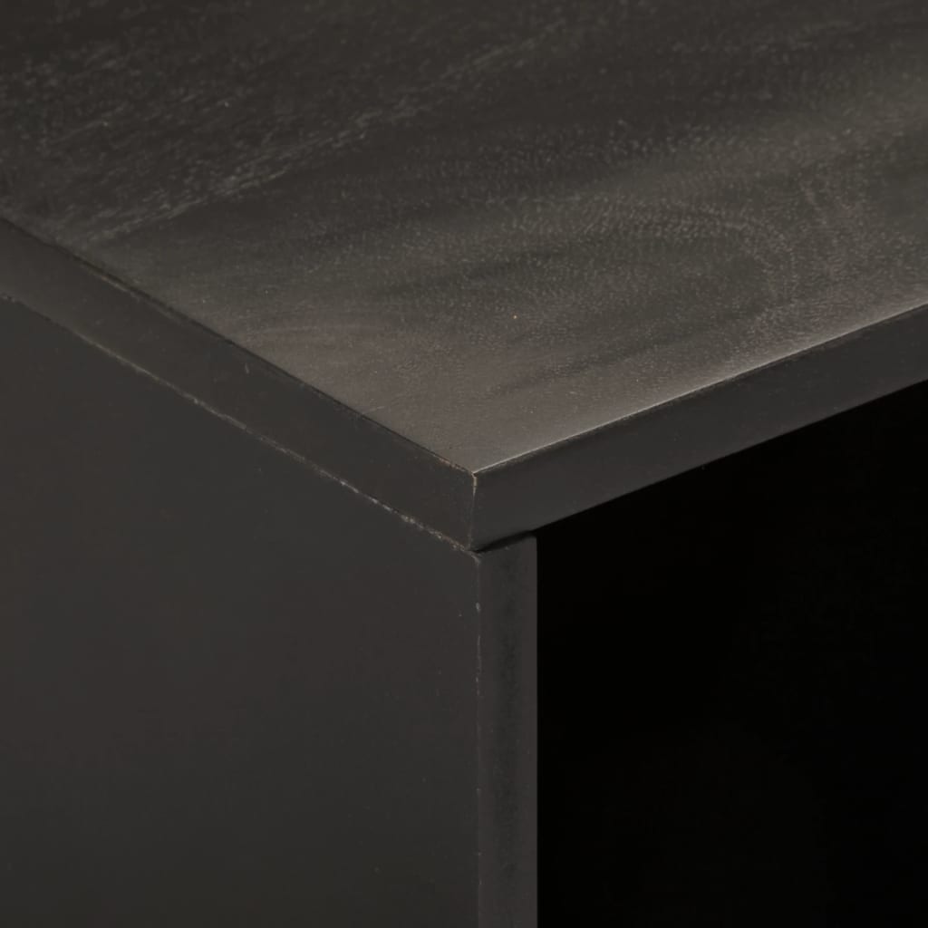 vidaXL Έπιπλο Τηλεόρασης Μαύρο 80 x 31 x 46 εκ. από Μασίφ Ξύλο Μάνγκο