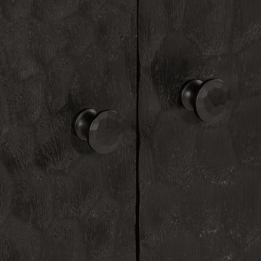 vidaXL Βοηθητικό Ντουλάπι Μαύρο 60 x 33 x 75 εκ. από Μασίφ Ξύλο Μάνγκο