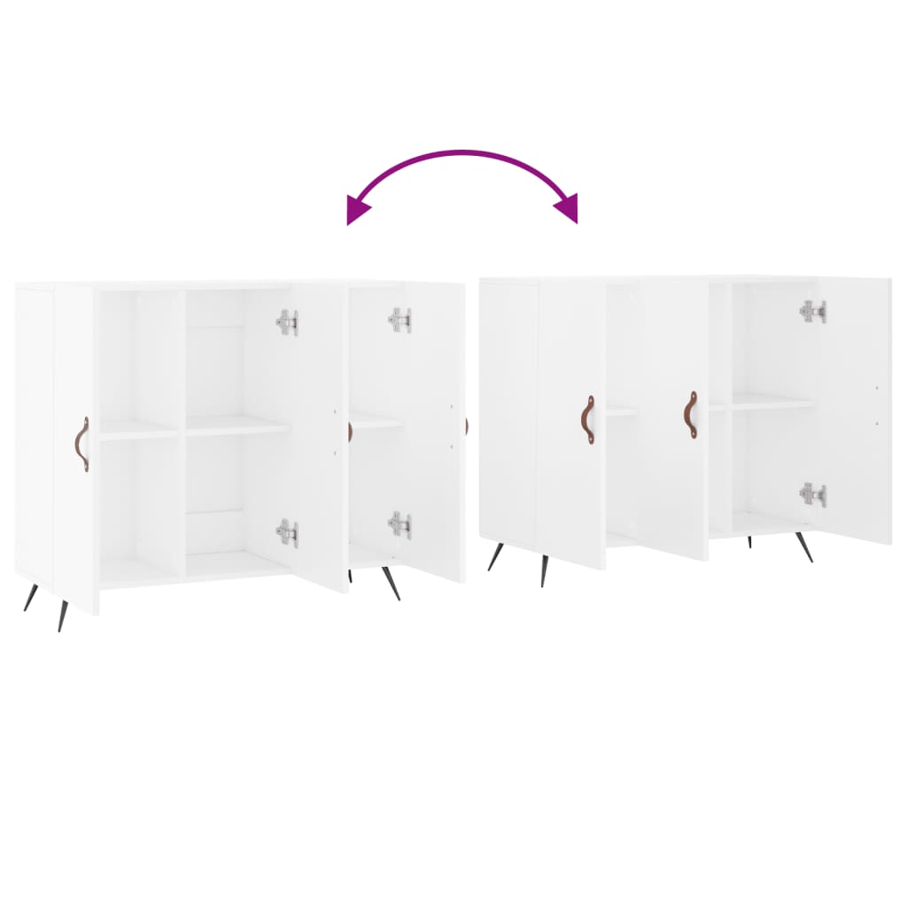 vidaXL Μπουφές Λευκός 90 x 34 x 80 εκ. από Επεξεργασμένο Ξύλο