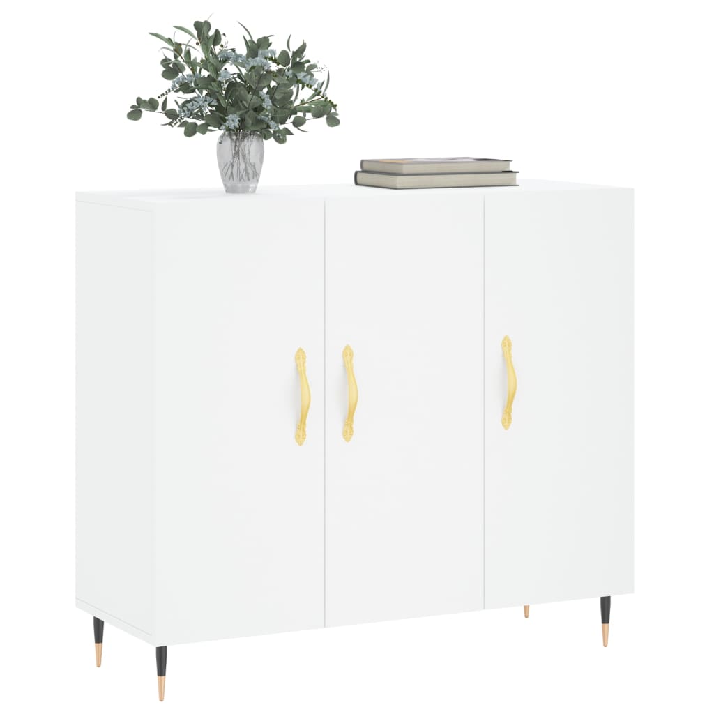 vidaXL Μπουφές Λευκός 90 x 34 x 80 εκ. από Επεξεργασμένο Ξύλο