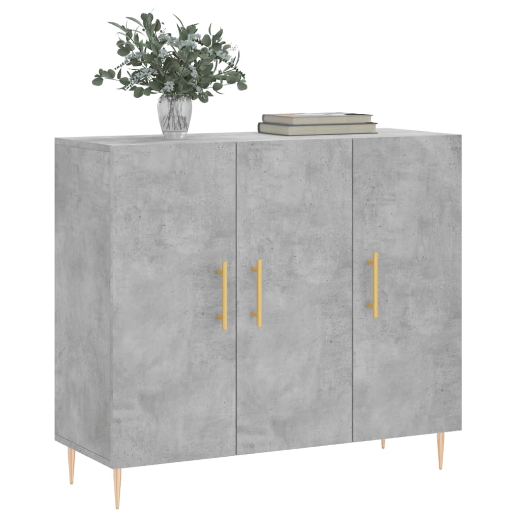 vidaXL Ντουλάπι Γκρι Σκυροδέματος 90x34x80 εκ. Επεξεργασμένο Ξύλο