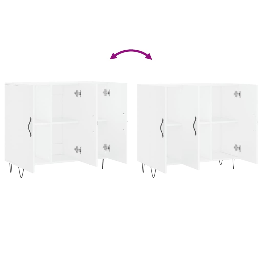 vidaXL Μπουφές Λευκός 90 x 34 x 80 εκ. από Επεξεργασμένο Ξύλο