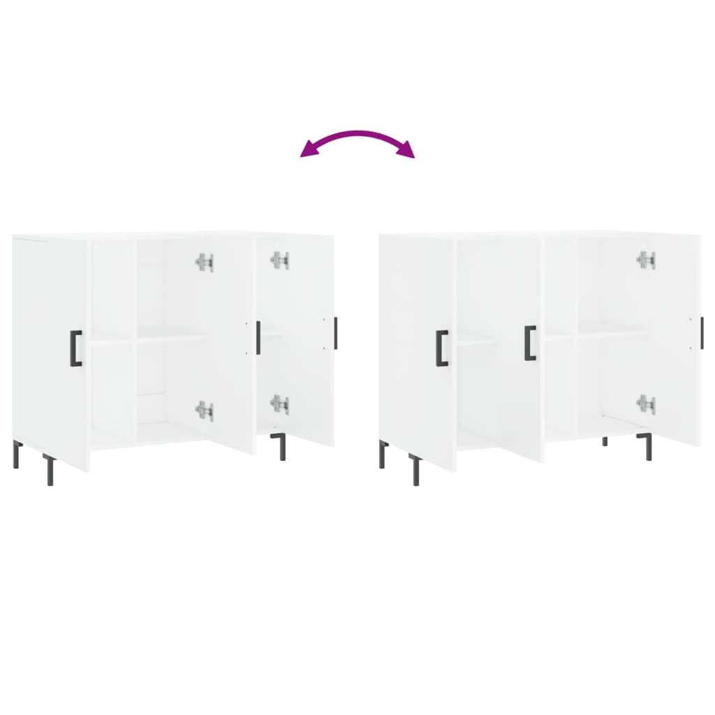 vidaXL Μπουφές Λευκός 90 x 34 x 80 εκ. από Επεξεργασμένο Ξύλο