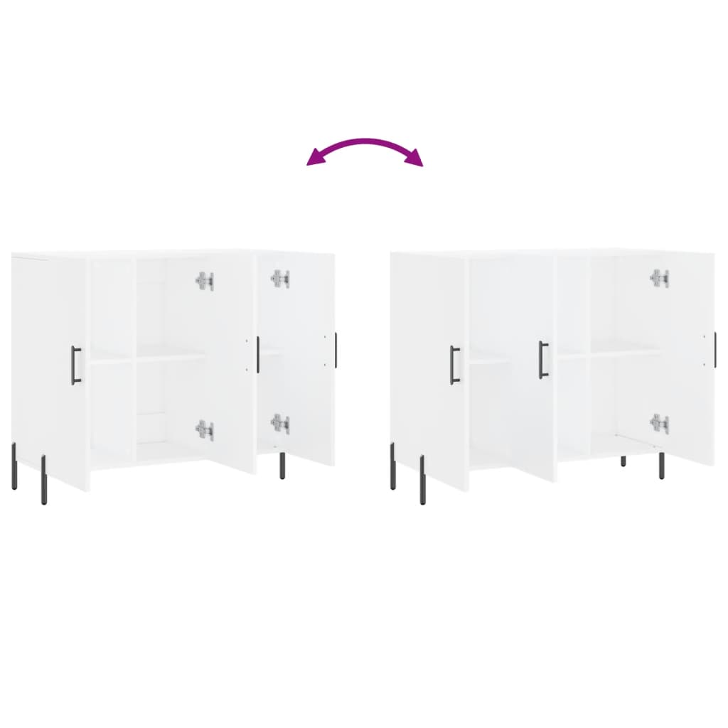 vidaXL Μπουφές Λευκός 90 x 34 x 80 εκ. από Επεξεργασμένο Ξύλο