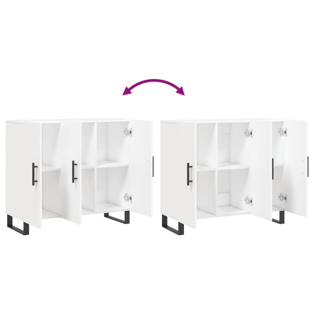 vidaXL Μπουφές Λευκός 90 x 34 x 80 εκ. από Επεξεργασμένο Ξύλο