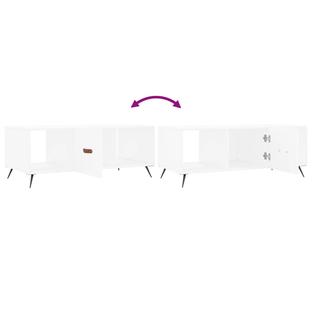 vidaXL Τραπεζάκι Σαλονιού Λευκό 102x50x40 εκ. από Επεξεργασμένο Ξύλο