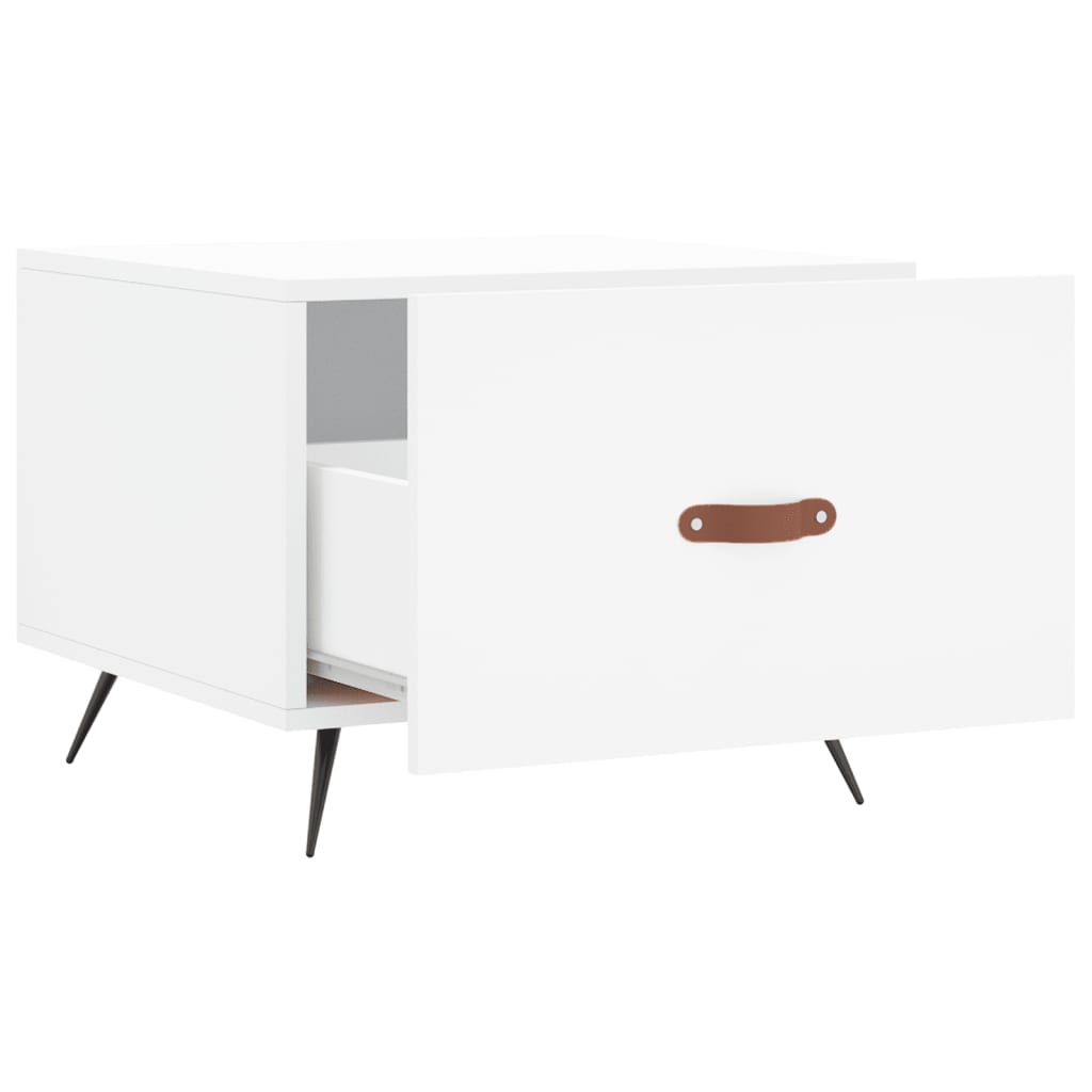 vidaXL Τραπεζάκια Σαλονιού 2 τεμ. Λευκά 50x50x40 εκ Επεξεργασμένο Ξύλο