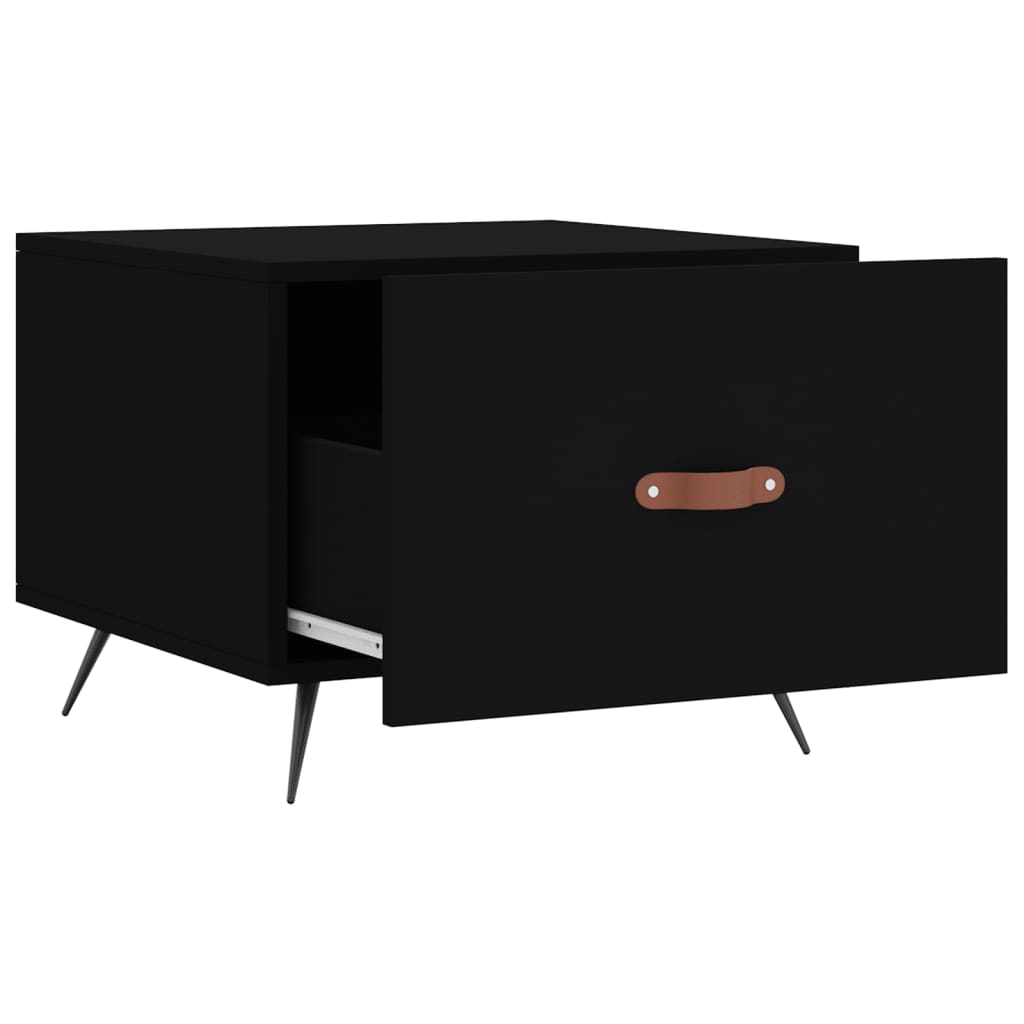 vidaXL Τραπεζάκια Σαλονιού 2 τεμ. Μαύρα 50x50x40 εκ. Επεξεργ. Ξύλο