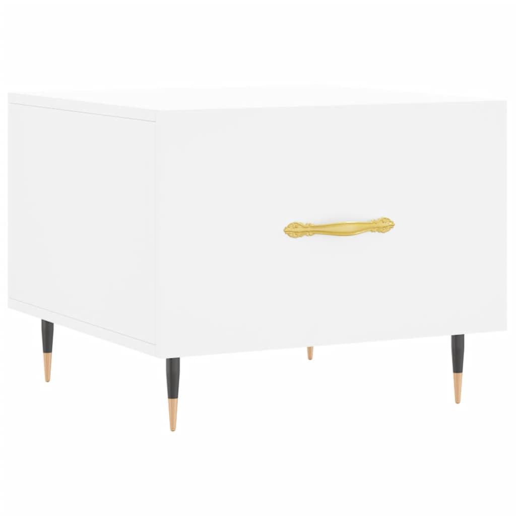 vidaXL Τραπεζάκια Σαλονιού 2 τεμ. Λευκά 50x50x40 εκ Επεξεργασμένο Ξύλο