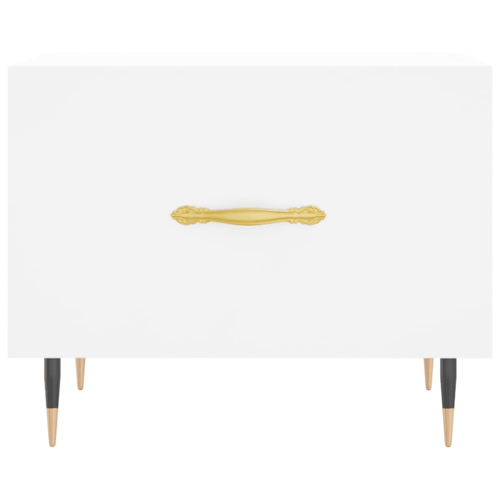 vidaXL Τραπεζάκια Σαλονιού 2 τεμ. Λευκά 50x50x40 εκ Επεξεργασμένο Ξύλο