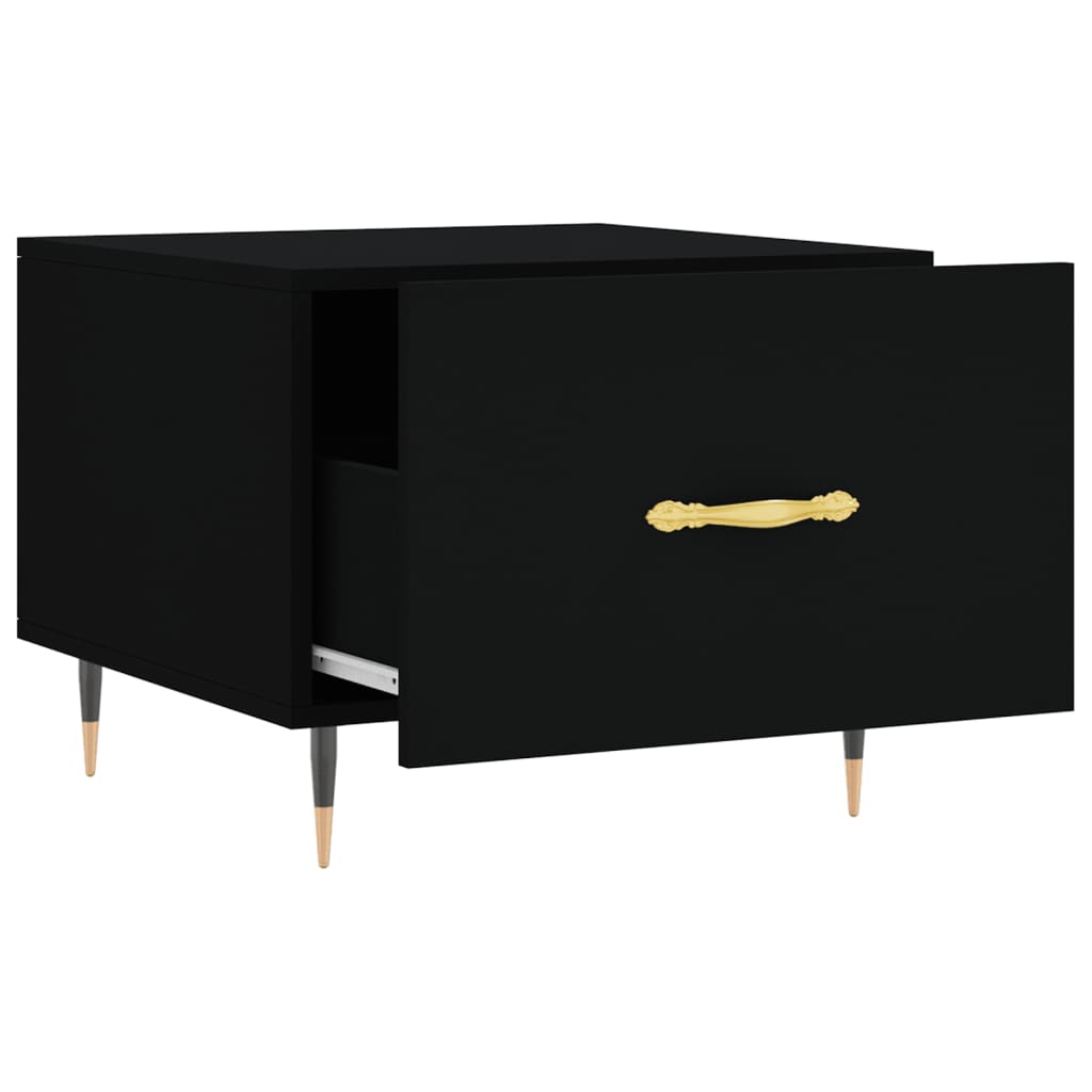 vidaXL Τραπεζάκια Σαλονιού 2 τεμ. Μαύρα 50x50x40 εκ. Επεξεργ. Ξύλο