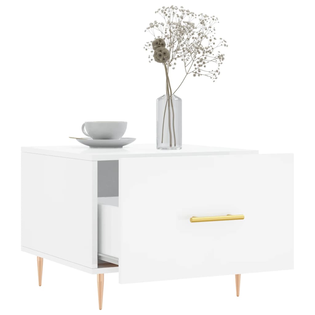 vidaXL Τραπεζάκια Σαλονιού 2 τεμ. Λευκά 50x50x40 εκ Επεξεργασμένο Ξύλο