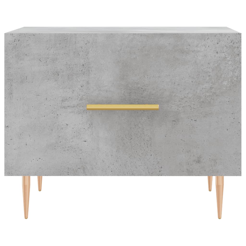 vidaXL Τραπεζάκια Σαλονιού 2 τεμ. Γκρι Σκυροδ. 50x50x40 εκ. Επεξ. Ξύλο