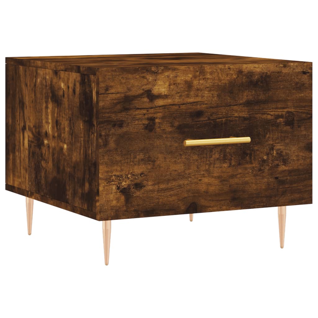 vidaXL Τραπεζάκια Σαλονιού 2 τεμ Καπνιστή Oak 50x50x40 εκ Επεξ. Ξύλο