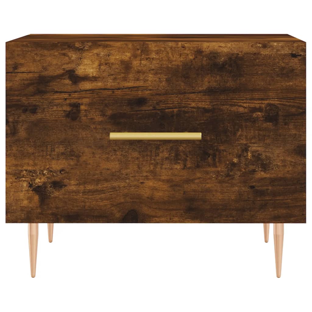 vidaXL Τραπεζάκια Σαλονιού 2 τεμ Καπνιστή Oak 50x50x40 εκ Επεξ. Ξύλο