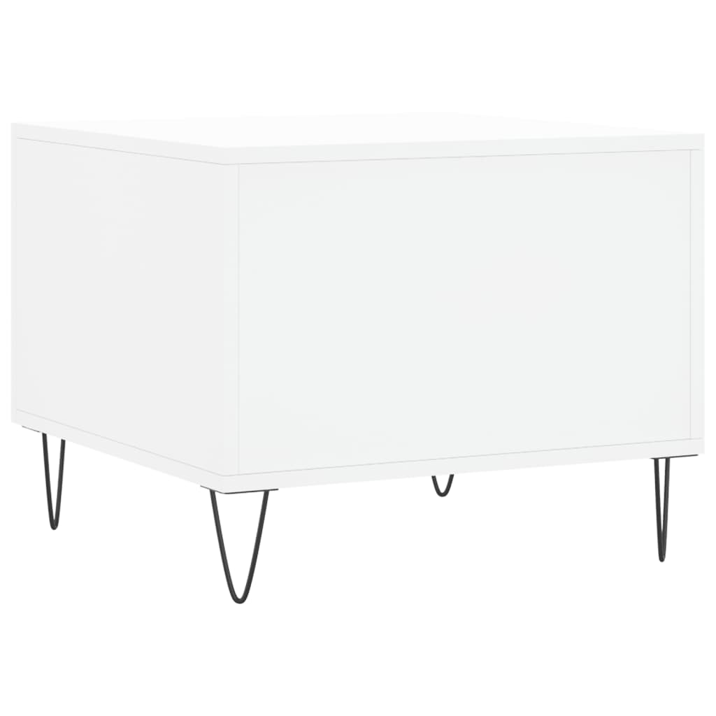 vidaXL Τραπεζάκια Σαλονιού 2 τεμ. Λευκά 50x50x40 εκ Επεξεργασμένο Ξύλο