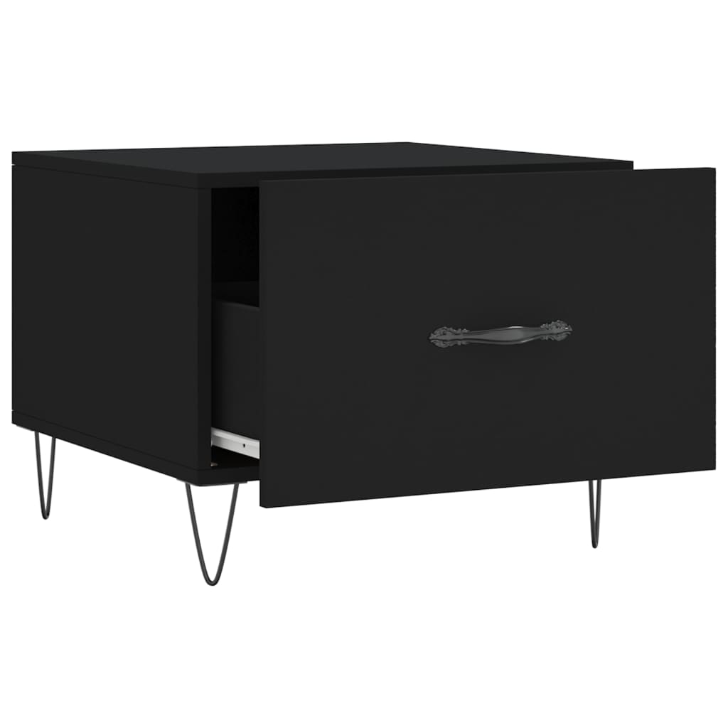 vidaXL Τραπεζάκια Σαλονιού 2 τεμ. Μαύρα 50x50x40 εκ. Επεξεργ. Ξύλο