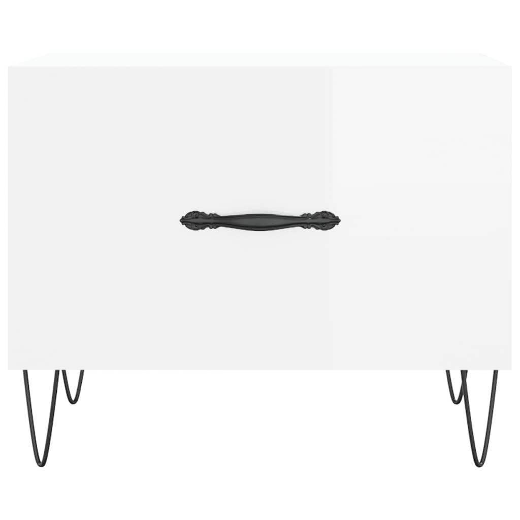 vidaXL Τραπεζάκια Σαλονιού 2 τεμ. Λευκά 50x50x40 εκ Επεξεργασμένο Ξύλο