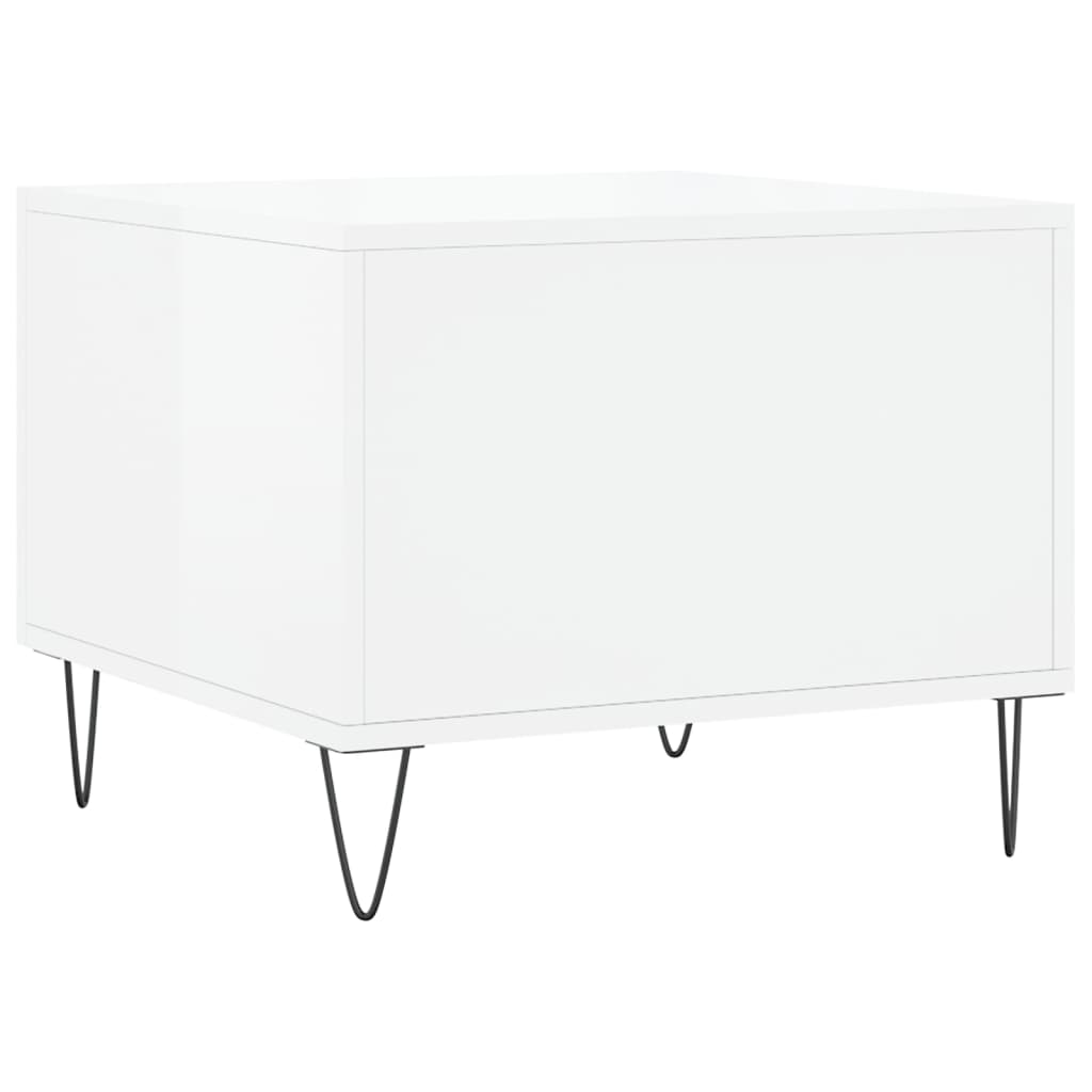 vidaXL Τραπεζάκια Σαλονιού 2 τεμ. Λευκά 50x50x40 εκ Επεξεργασμένο Ξύλο