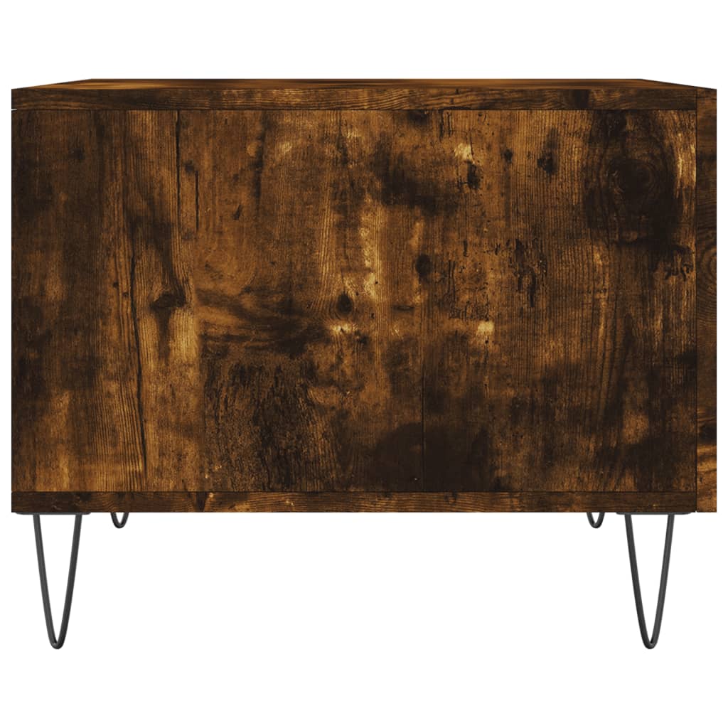 vidaXL Τραπεζάκια Σαλονιού 2 τεμ Καπνιστή Oak 50x50x40 εκ Επεξ. Ξύλο