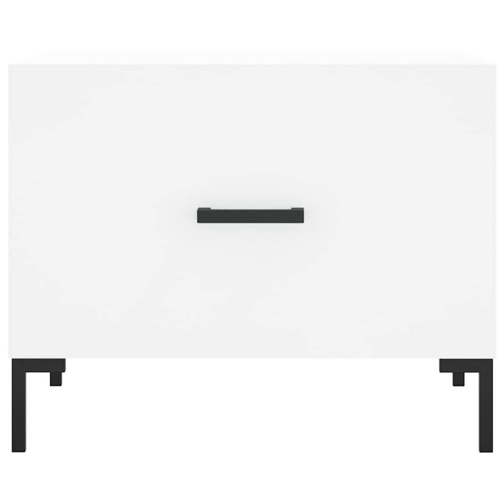 vidaXL Τραπεζάκια Σαλονιού 2 τεμ. Λευκά 50x50x40 εκ Επεξεργασμένο Ξύλο