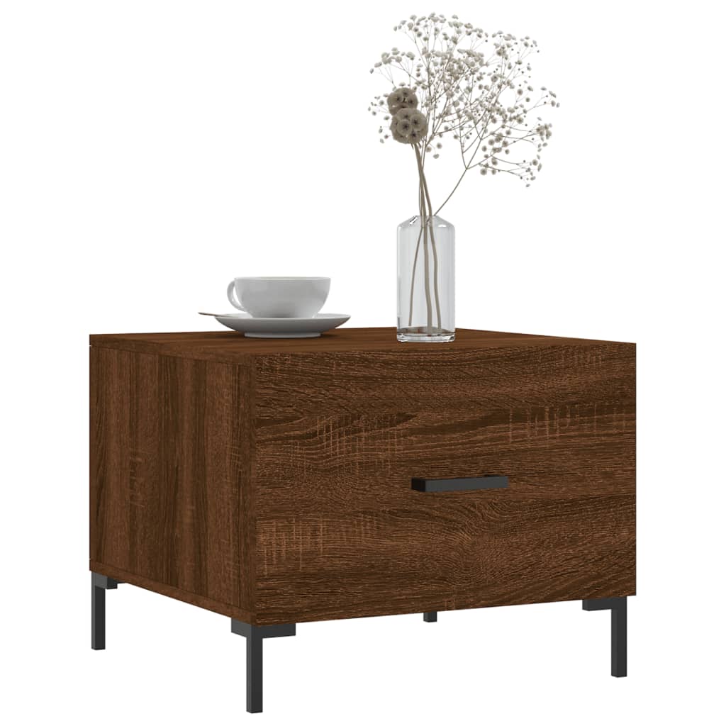 vidaXL Τραπεζάκια Σαλονιού 2 τεμ Brown Oak 50x50x40 εκ Επεξ. Ξύλο
