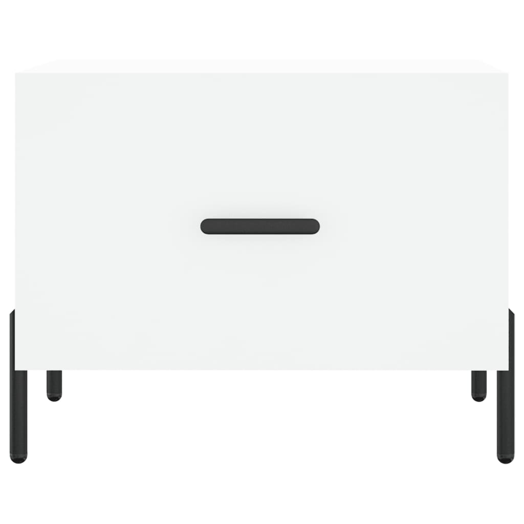 vidaXL Τραπεζάκια Σαλονιού 2 τεμ. Λευκά 50x50x40 εκ Επεξεργασμένο Ξύλο