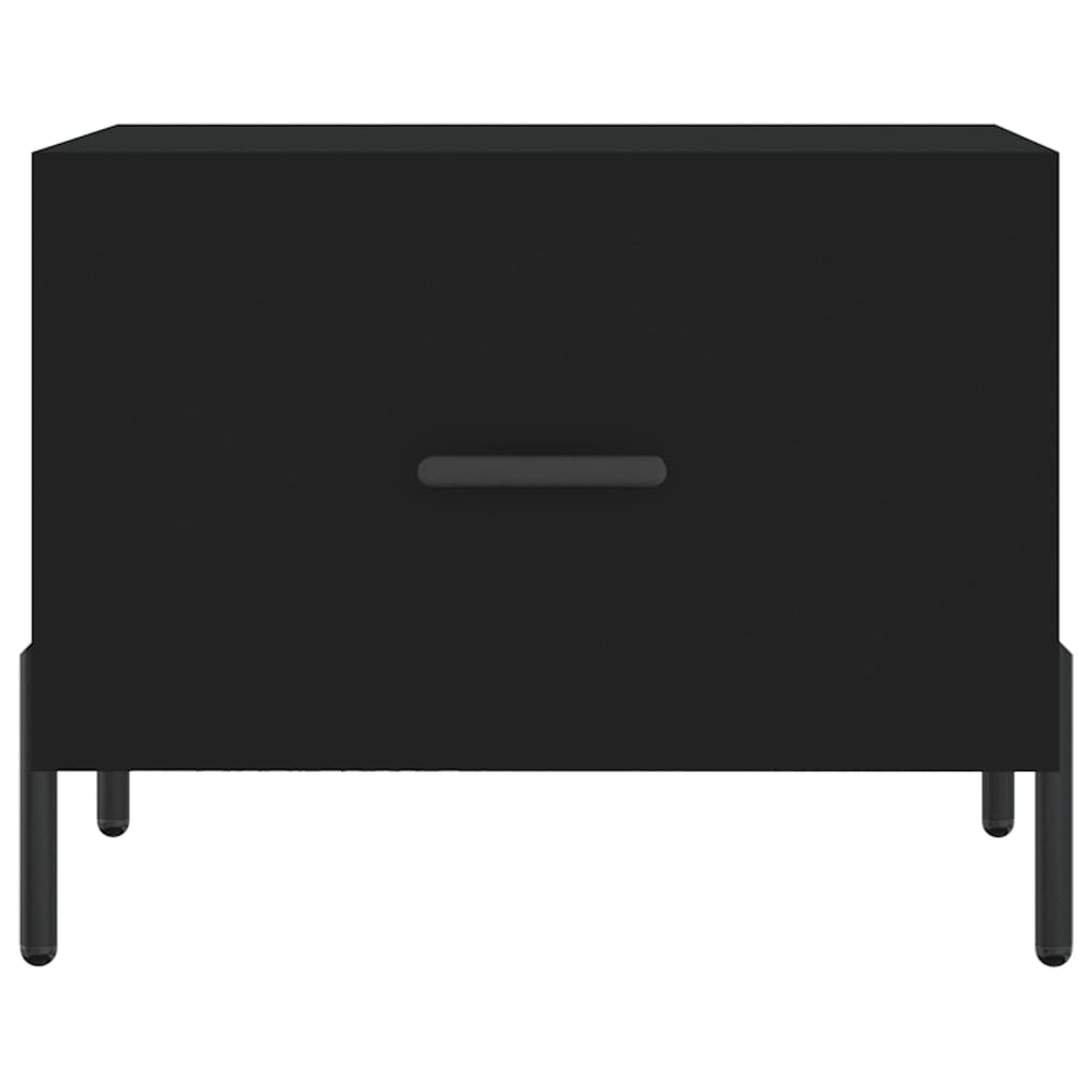 vidaXL Τραπεζάκια Σαλονιού 2 τεμ. Μαύρα 50x50x40 εκ. Επεξεργ. Ξύλο