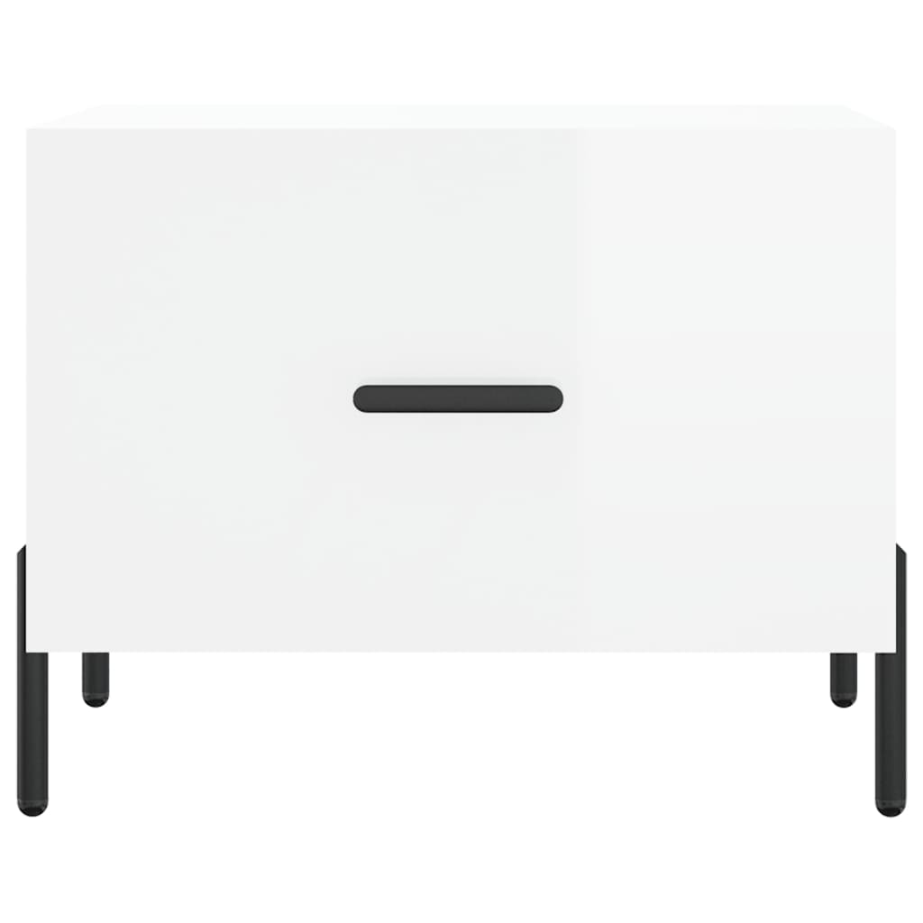 vidaXL Τραπεζάκια Σαλονιού 2 τεμ. Λευκά 50x50x40 εκ Επεξεργασμένο Ξύλο