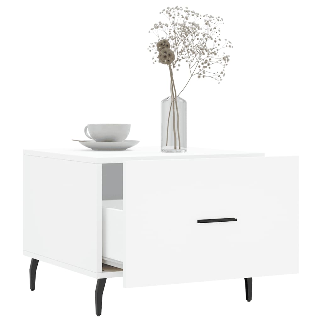 vidaXL Τραπεζάκι Σαλονιού Λευκό 50 x 50 x 40 εκ. από Επεξεργ. Ξύλο