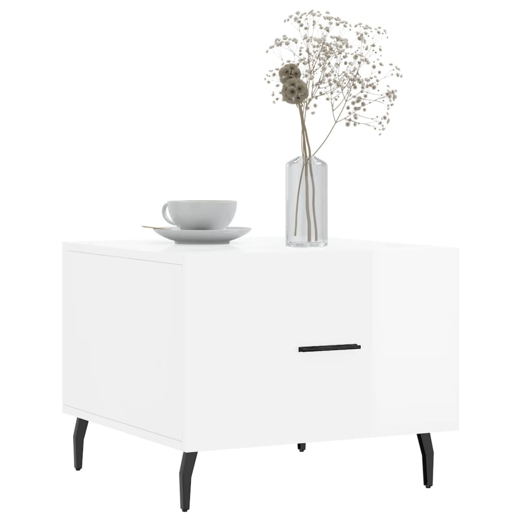 vidaXL Τραπεζάκια Σαλονιού 2 τεμ. Λευκά 50x50x40 εκ Επεξεργασμένο Ξύλο