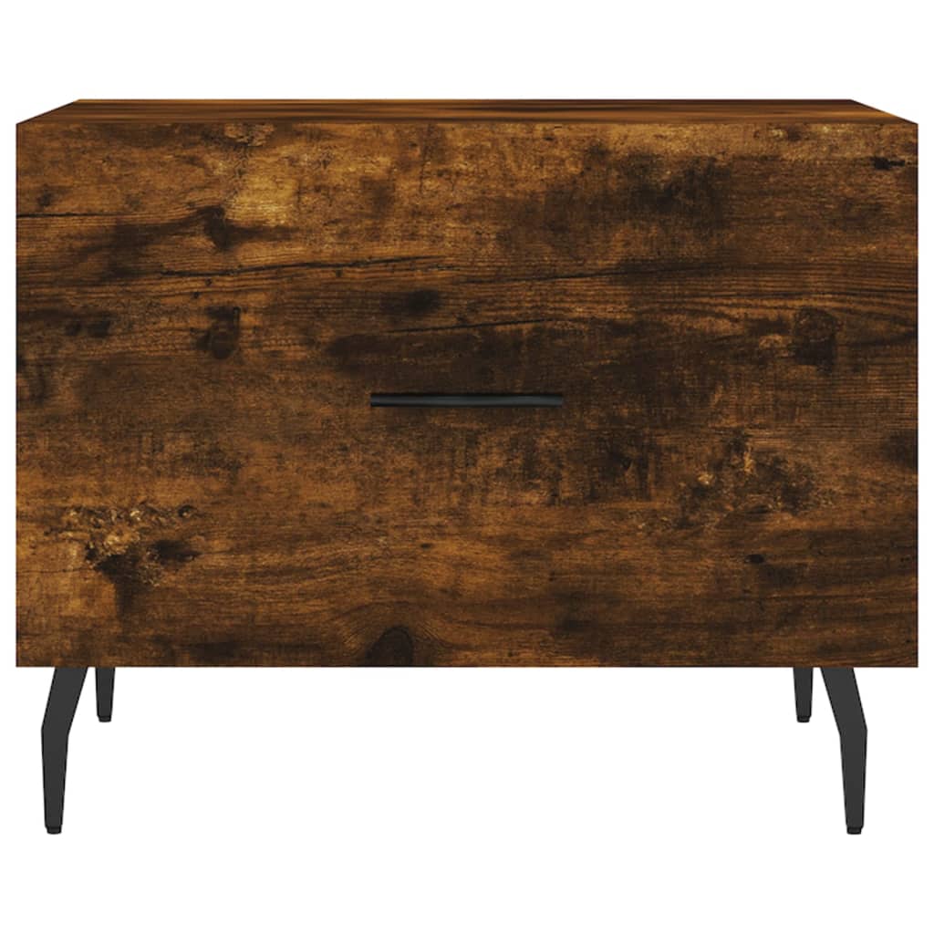 vidaXL Τραπεζάκι Σαλονιού Καπνιστή Δρυς 50x50x40 εκ. Επεξεργασμ. Ξύλο