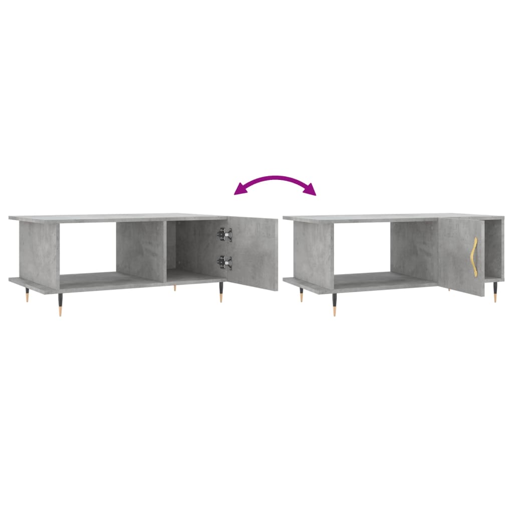 vidaXL Τραπεζάκι Σαλονιού Γκρι Σκυρ. 90x50x40 εκ. Επεξεργασμένο Ξύλο