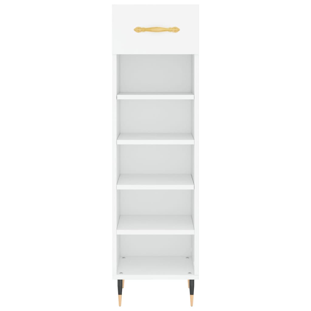 vidaXL Παπουτσοθήκη Λευκή 30 x 35 x 105 εκ. από Επεξεργασμένο Ξύλο