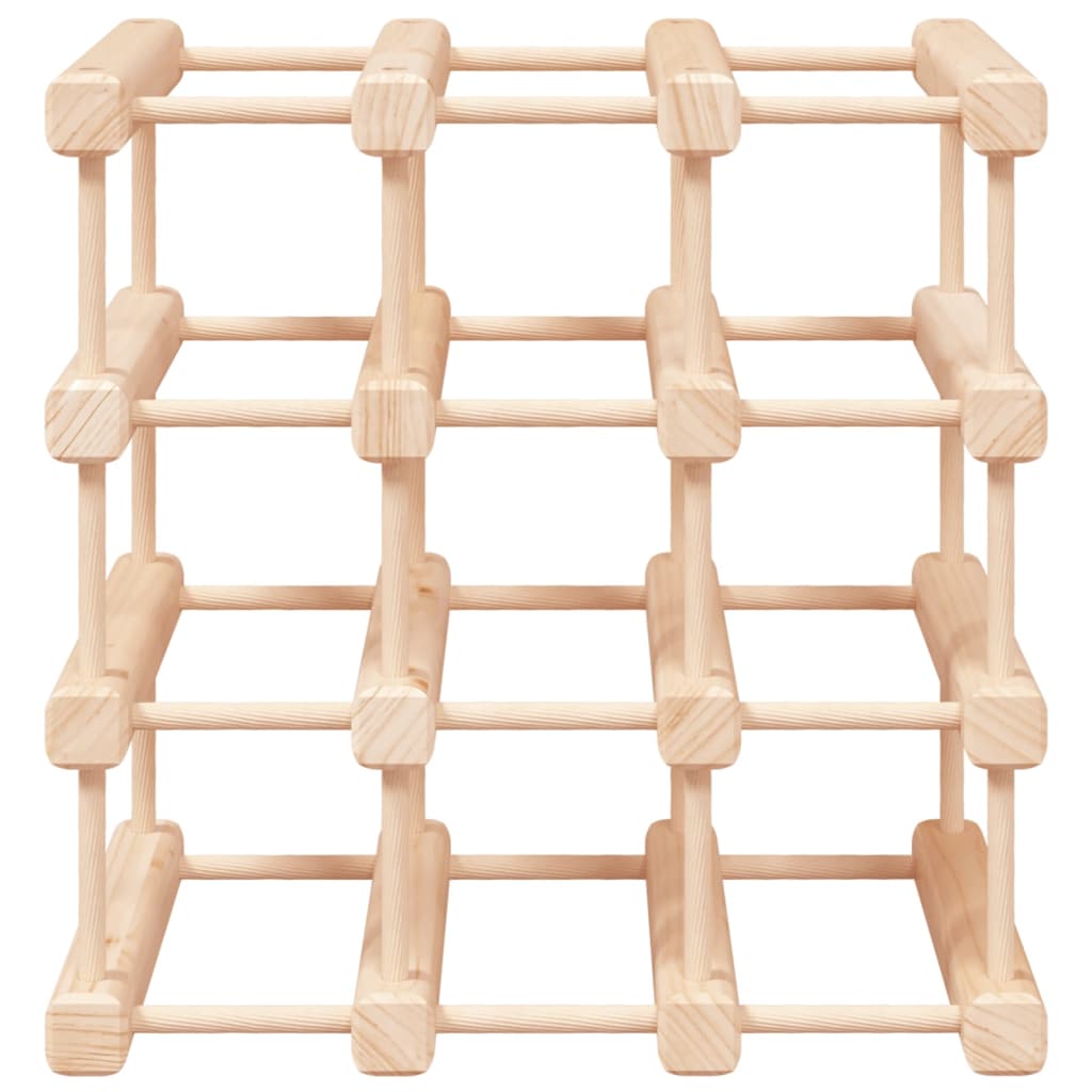 vidaXL Ραφιέρα Κρασιών για 12 Μπουκάλια 36x23x36 εκ. Μασίφ Ξύλο Πεύκου