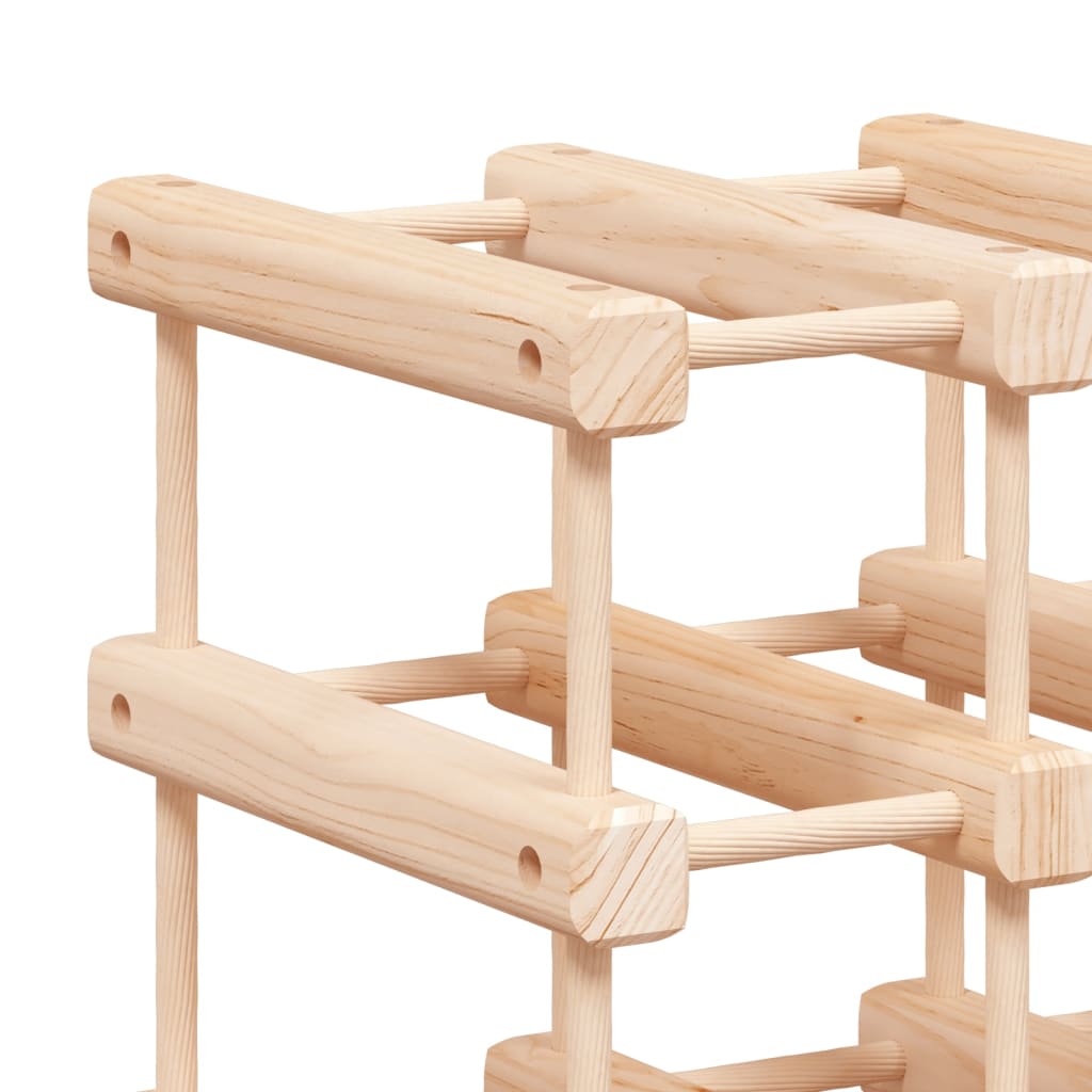 vidaXL Ραφιέρα Κρασιών για 12 Μπουκάλια 36x23x36 εκ. Μασίφ Ξύλο Πεύκου