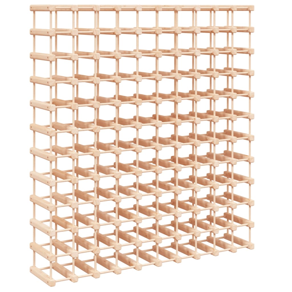 vidaXL Ραφιέρα Κρασιών 120 Κρασιά 112,5x23x123,5εκ. Μασίφ Ξύλο Πεύκου