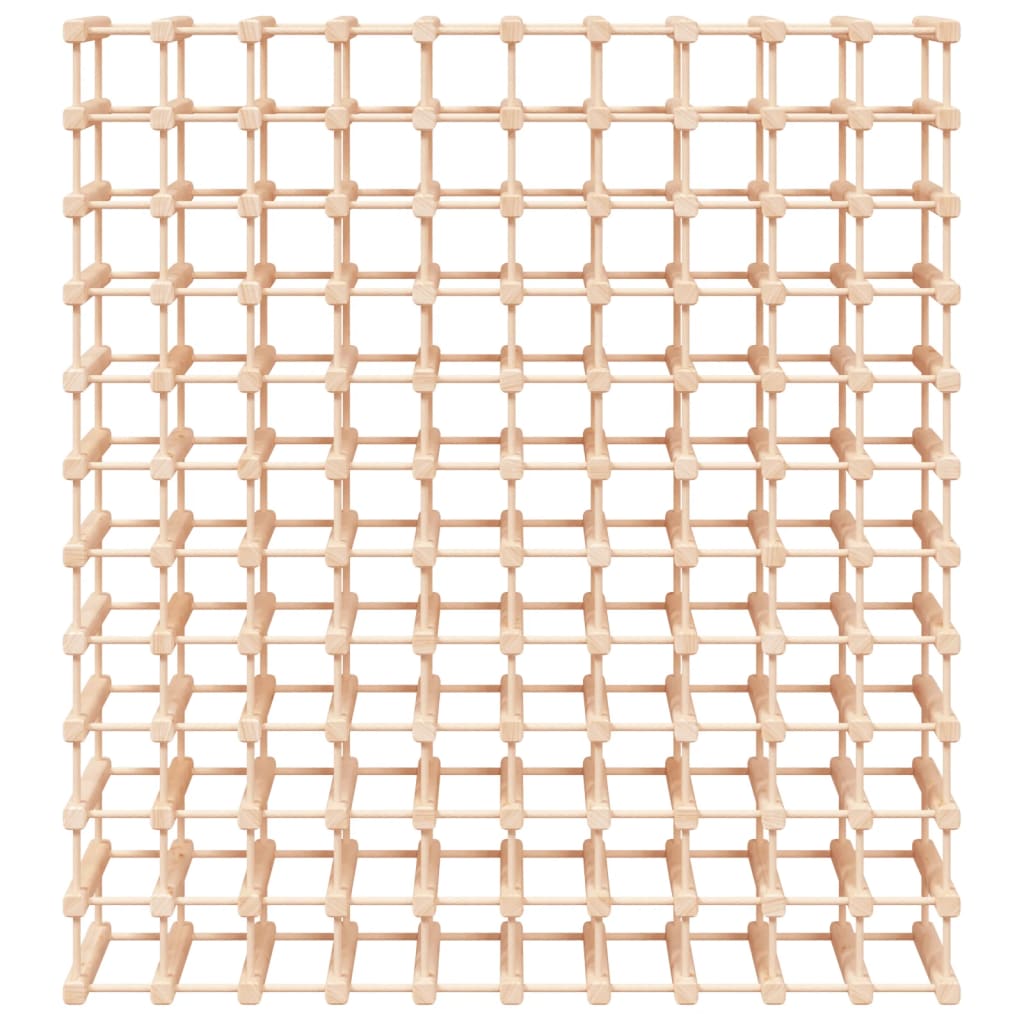 vidaXL Ραφιέρα Κρασιών 120 Κρασιά 112,5x23x123,5εκ. Μασίφ Ξύλο Πεύκου