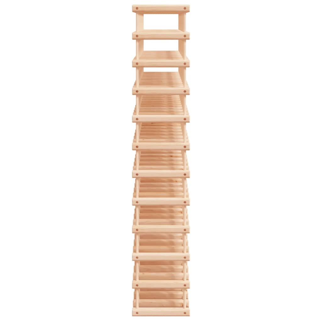 vidaXL Ραφιέρα Κρασιών 120 Κρασιά 112,5x23x123,5εκ. Μασίφ Ξύλο Πεύκου