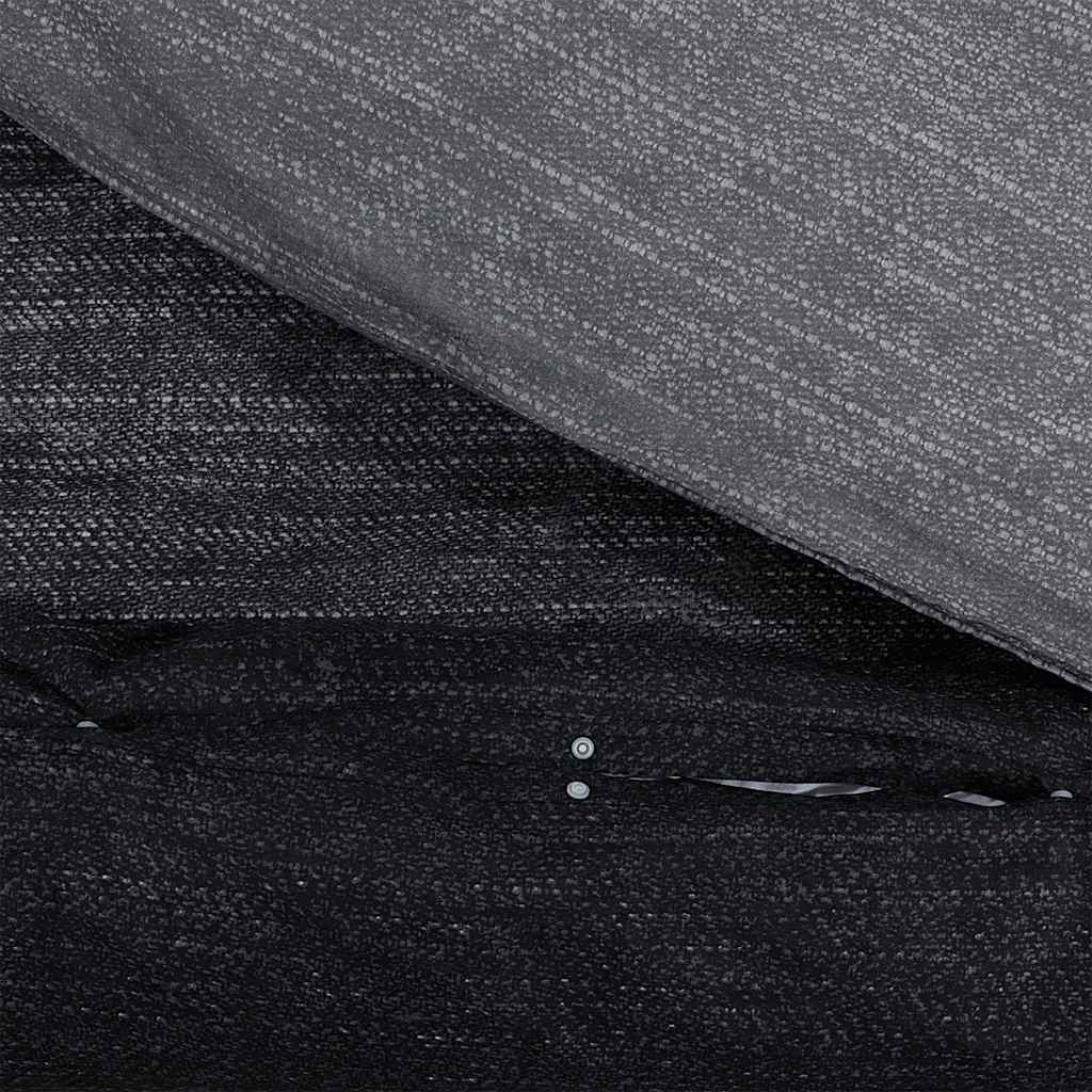 vidaXL Σετ Παπλωματοθήκη Σκούρο Γκρι 135x200 εκ. Βαμβακερό