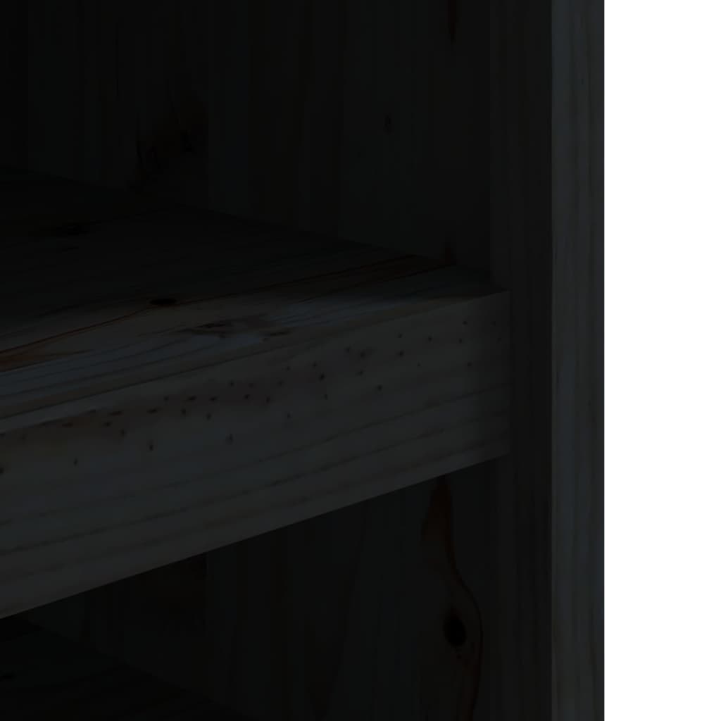 vidaXL Ντουλάπι Κουζίνας Εξ. Χώρου Μαύρο 106x55x64εκ Μασίφ Ξύλο Πεύκου