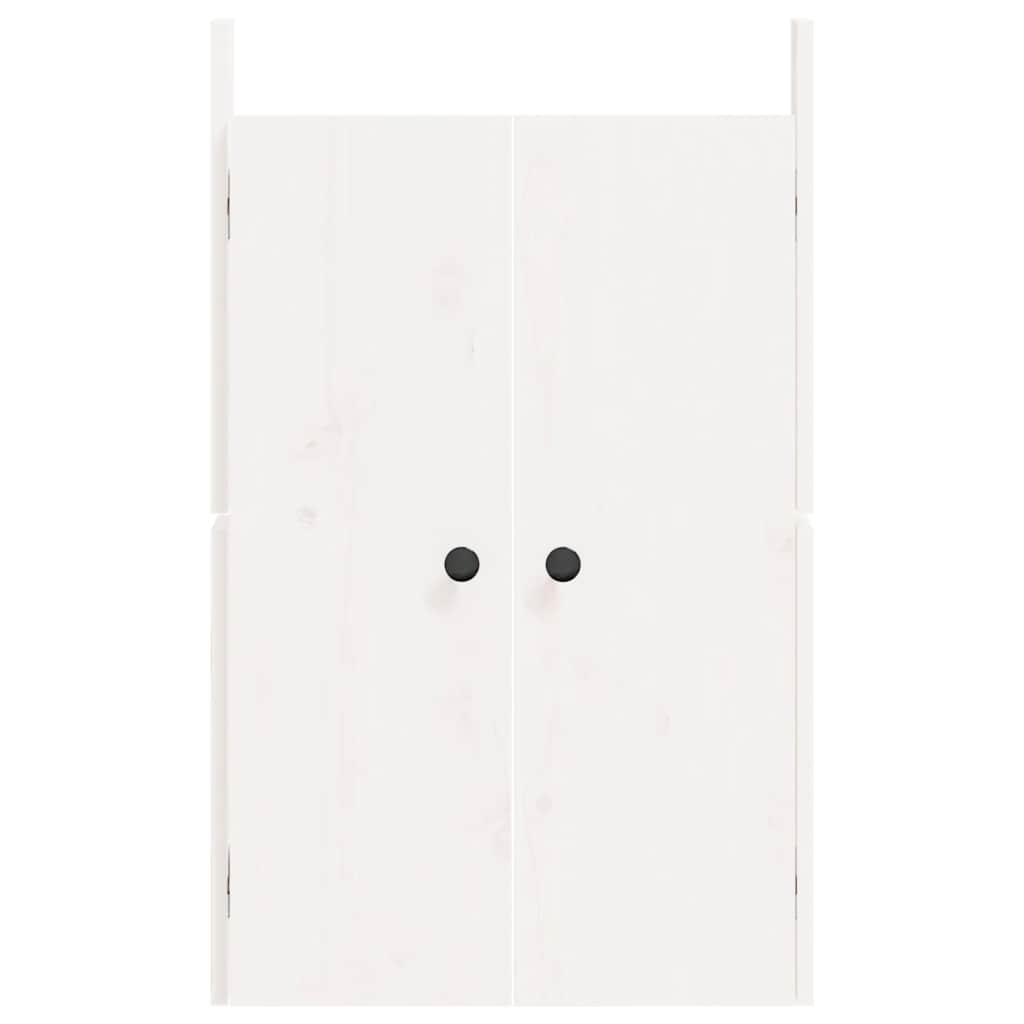 vidaXL Πόρτες Κουζίνας Εξ. Χώρου Λευκές 50x9x82 εκ Μασίφ Ξύλο Πεύκου