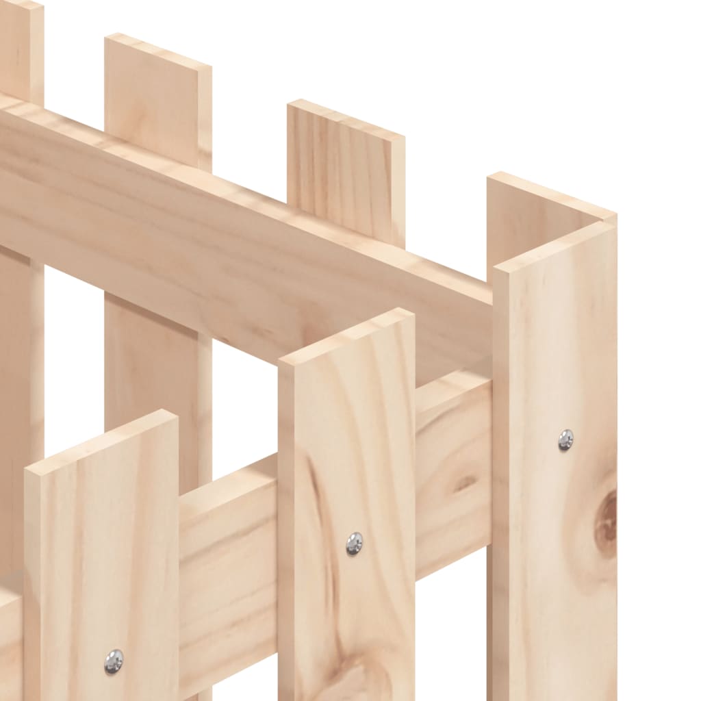 vidaXL Ζαρντινιέρα με Σχέδιο Φράχτη 40 x 40 x 40 εκ. Μασίφ Ξύλο Πεύκου