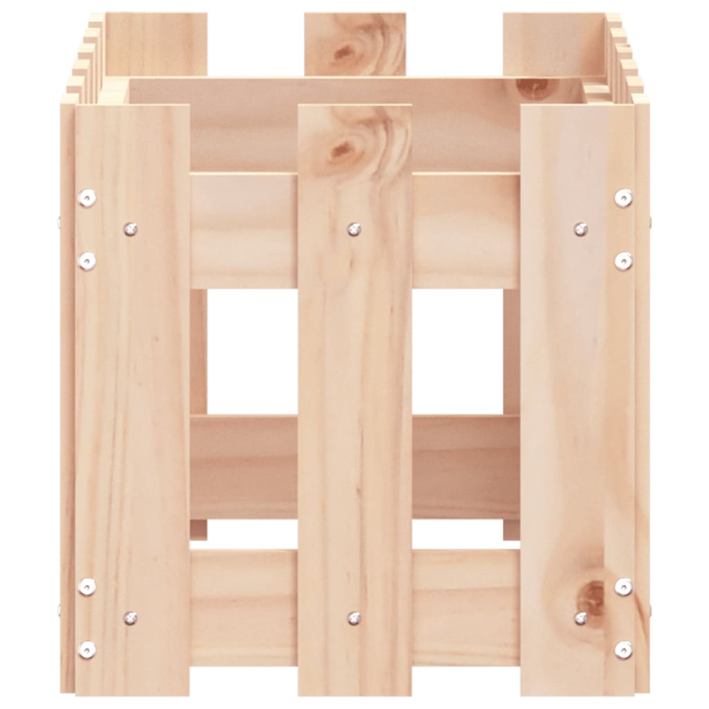vidaXL Ζαρντινιέρα με Σχέδιο Φράχτη 60 x 30 x 30 εκ. Μασίφ Ξύλο Πεύκου