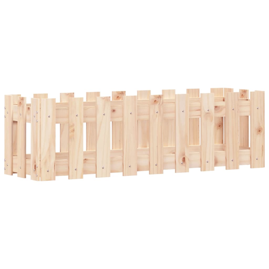 vidaXL Ζαρντινιέρα Υπερυψωμένη Σχ Φράχτη 100 x 30 x 30 εκ. Μασίφ Πεύκο